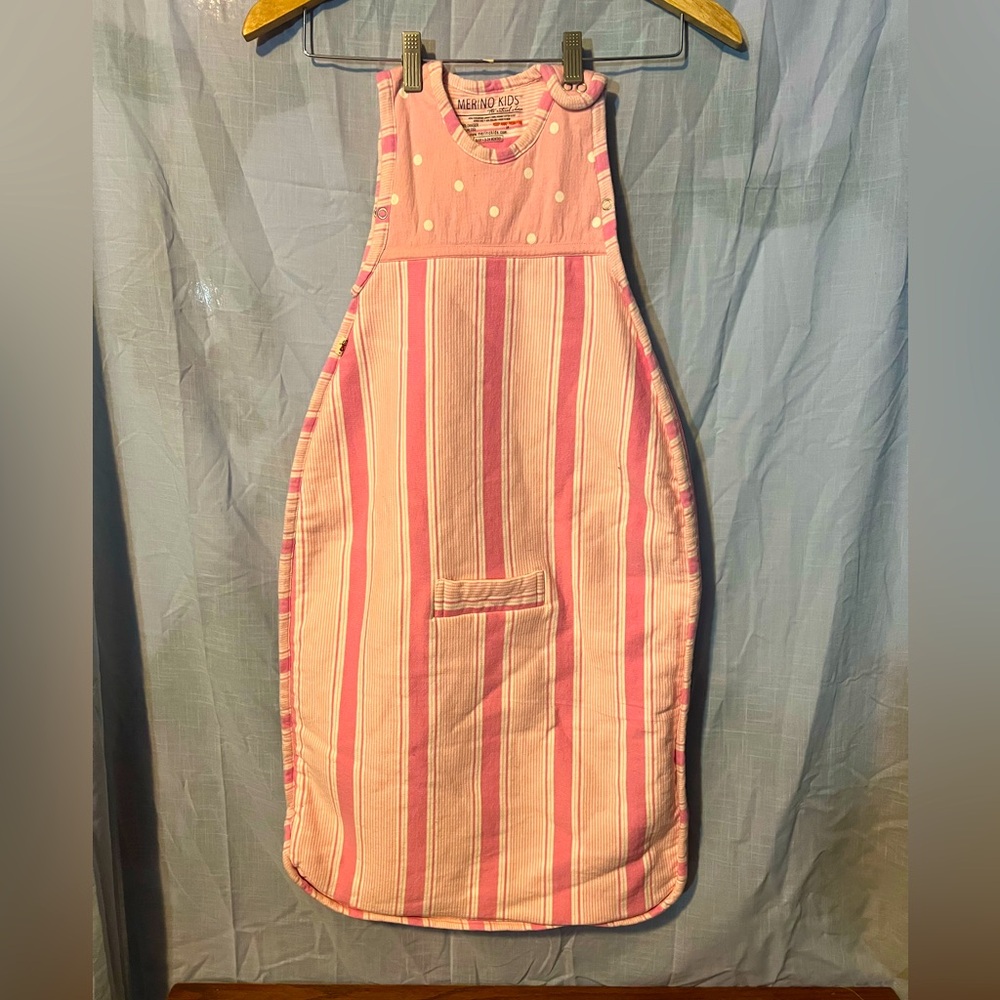 Pink Striped Kids Sleeping Bag
